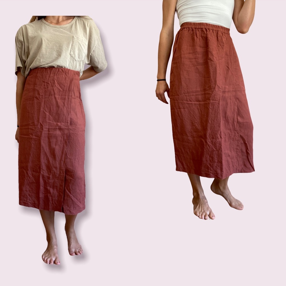 100% linen wrap skirt